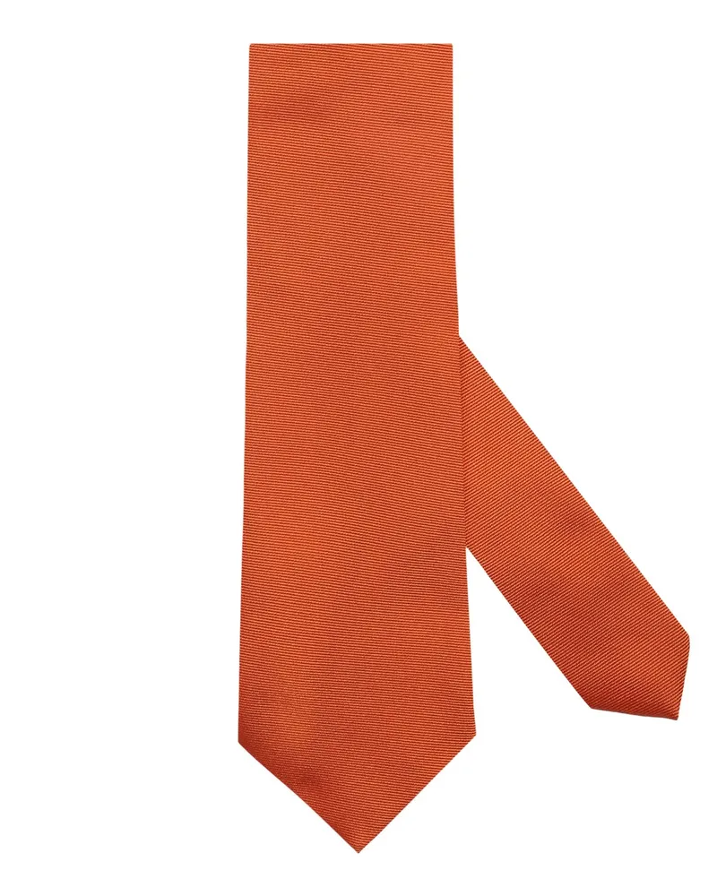 Tom Rusborg Schmale Krawatte aus Seide in Orange