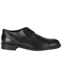 HUGO BOSS Derby-Schuhe mit gelochter Schuhkappe Schwarz