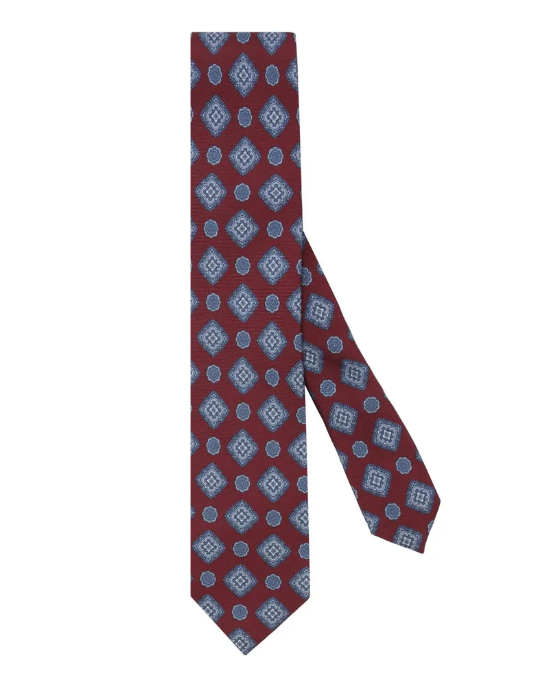 Gierre Milano Seidenkrawatte mit Medaillon-Print in Rot