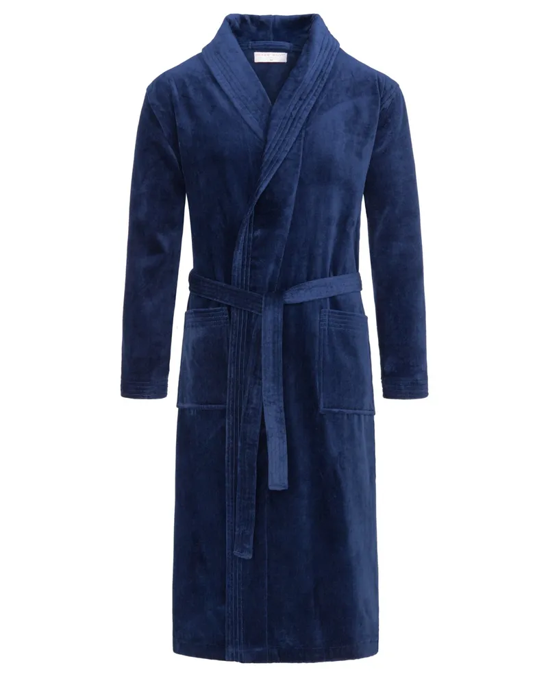 Derek Rose Bademantel in Marine