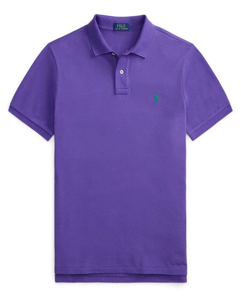 Ralph Lauren Piqué-Poloshirt aus Baumwolle mit Logo-Stickerei, Slim Fit in Lila