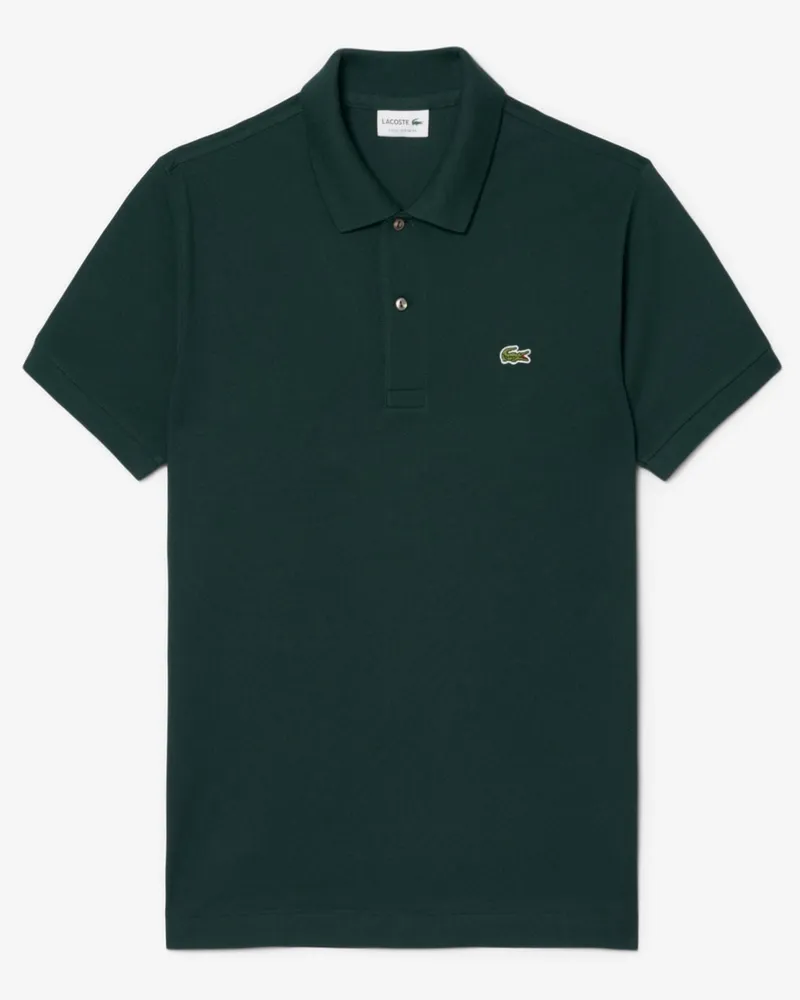 Lacoste Piqué-Poloshirt L1212 mit kleinem Krokodil-Aufnäher, Classic Fit in Dunkelgrün