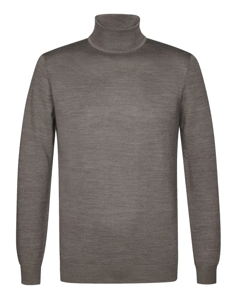 Profuomo Leichter Rollkragenpullover aus maschinenwaschbarer Merinowolle in Beige