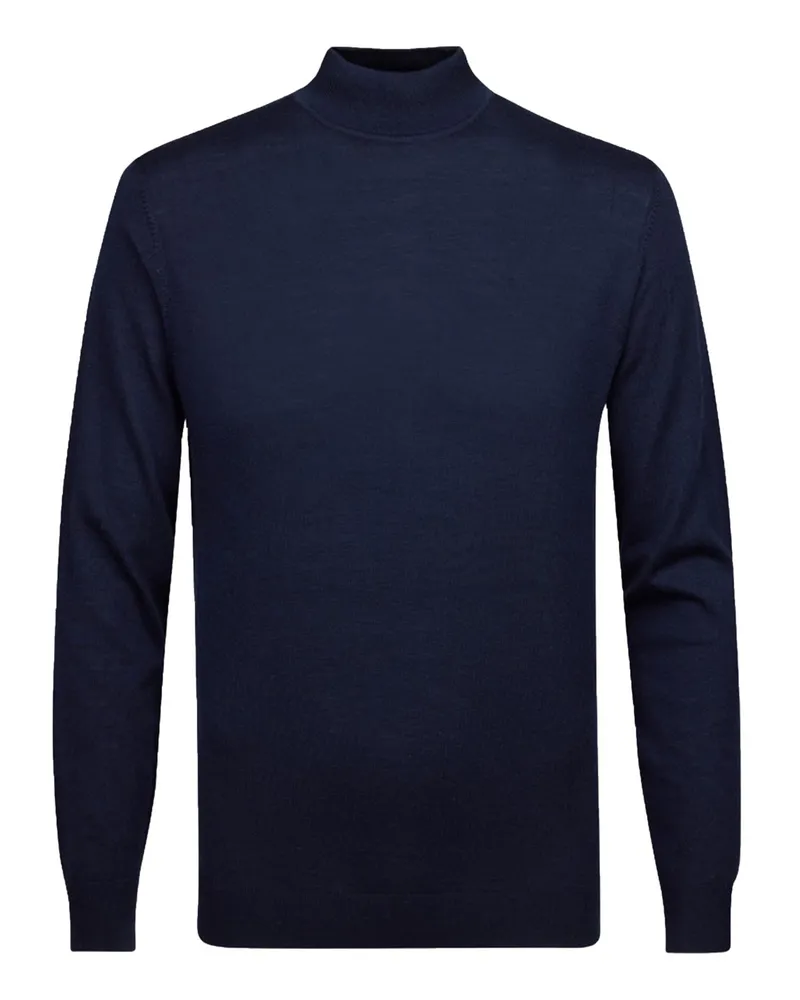 Profuomo Leichter Rollkragenpullover aus maschinenwaschbarer Merinowolle in Marine
