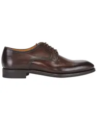 Magnanni Derby-Schuhe aus Glattleder Dunkelbraun