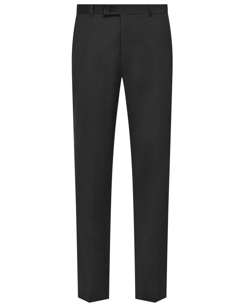 CG Anzughose aus Schurwolle mit Stretchanteil, Slim Fit in Schwarz