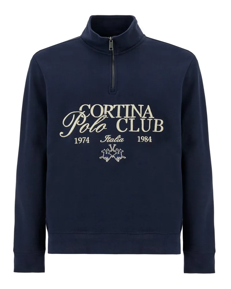 La Martina Sweat-Troyer Cortina aus  gebürsteter Baumwolle, Regular in Marine