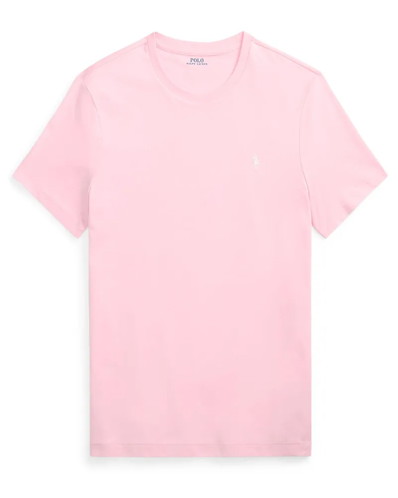 Ralph Lauren Leichtes T-Shirt aus Baumwolle mit Logo-Stickerei, Custom Slim Fit in Pink