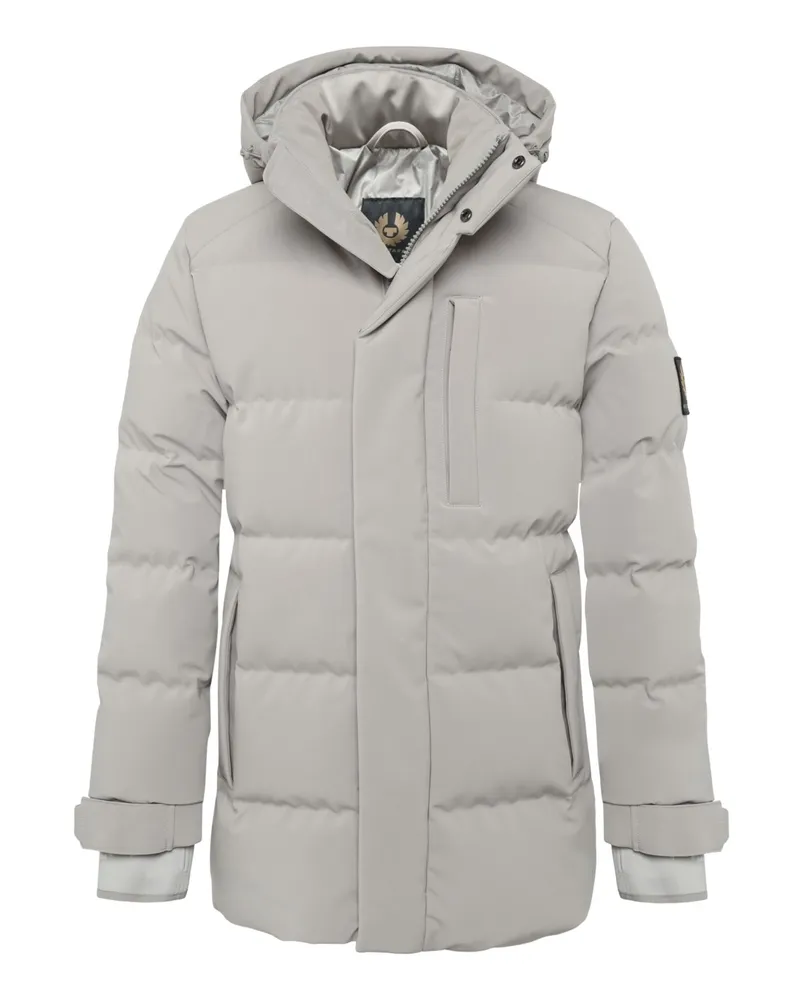 Belstaff Gesteppter Daunenparka mit abtrennbarer Kapuze und Sturmbündchen in Beige