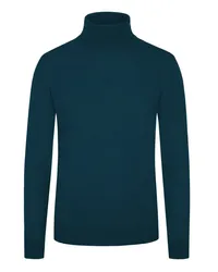 Tom Rusborg Rollkragenpullover aus Merinowolle Mittelblau