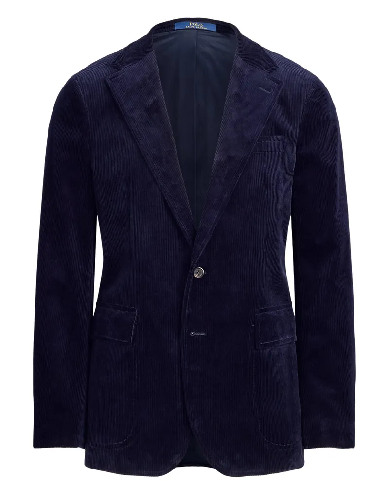 Ralph Lauren Cord-Sakko mit fallendem Revers, Modern Fit in Marine