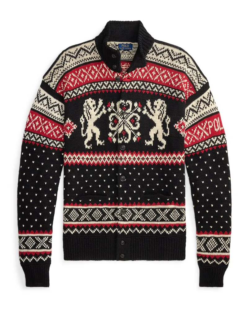 Ralph Lauren Strickjacke mit Norweger-Muster in Multicolor