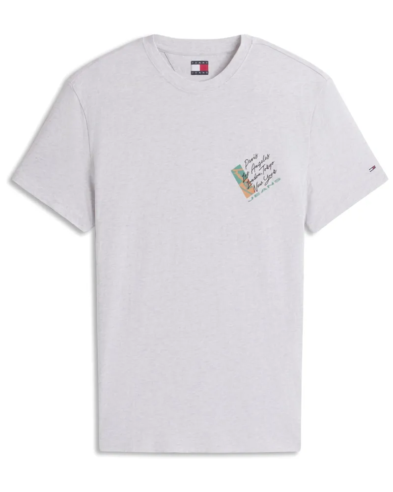 Tommy Hilfiger Softes T-Shirt mit Back-Print in Grau