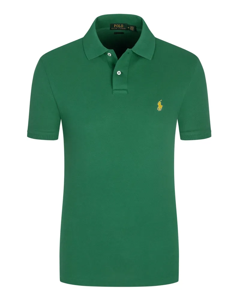 Ralph Lauren Piqué-Poloshirt, Custom Slim Fit in Grün