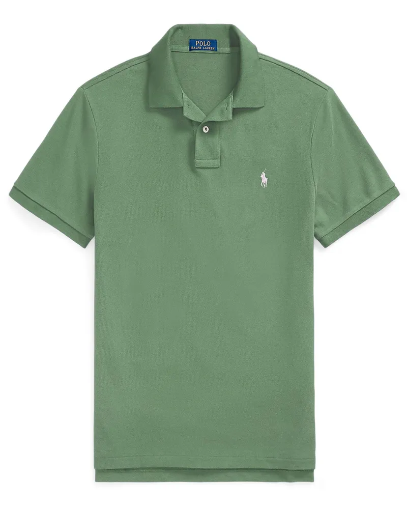 Ralph Lauren Piqué-Poloshirt, Custom Slim Fit in Grün