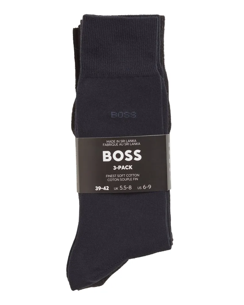 HUGO BOSS 3er-Pack Socken im Baumwoll-Mix in Schwarz