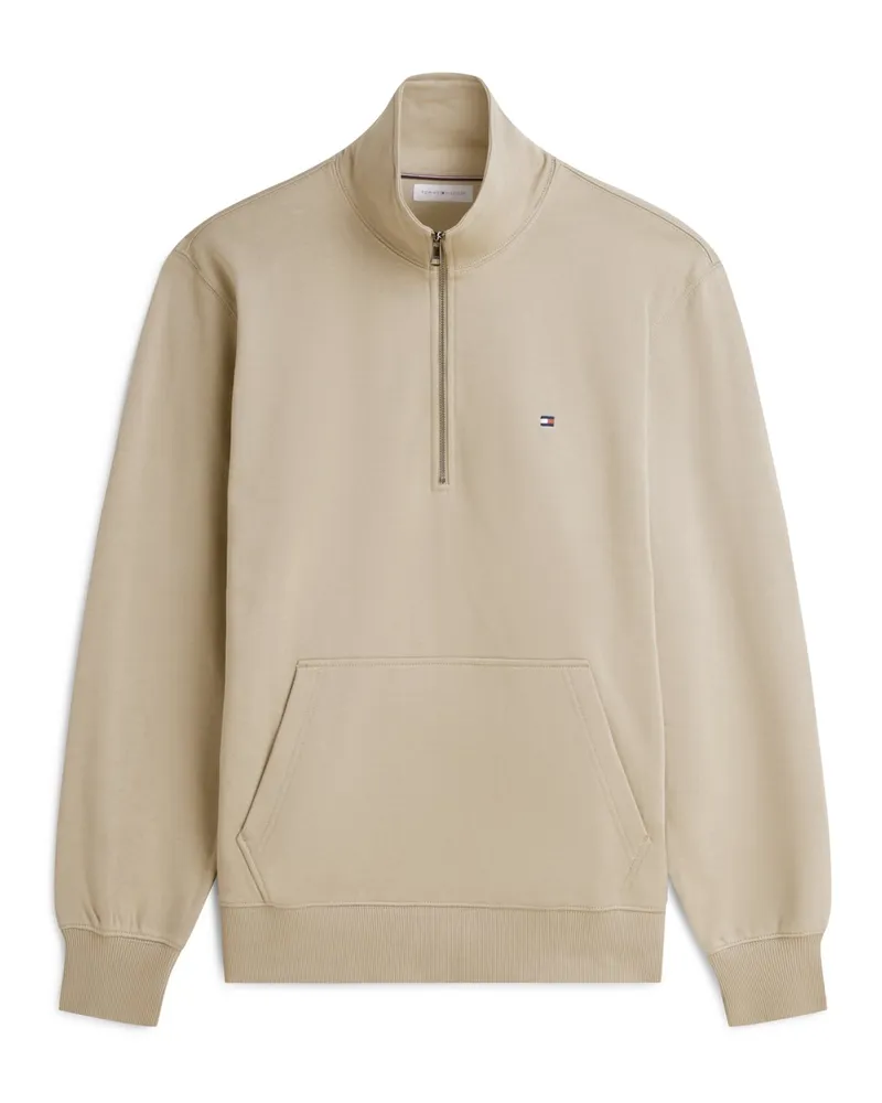 Tommy Hilfiger Sweat-Troyer aus Baumwolle mit Logo-Stickerei in Beige