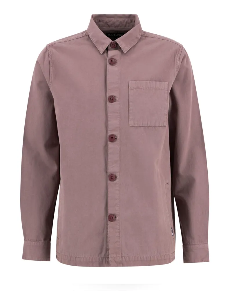 Barbour Festes Overshirt aus Baumwolle in Washed-Qualität in Rostrot