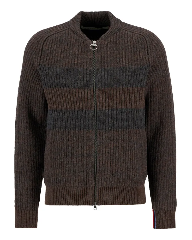 Barbour Paul Smith loves Barbour Strickjacke mit Ringelmuster in Braun