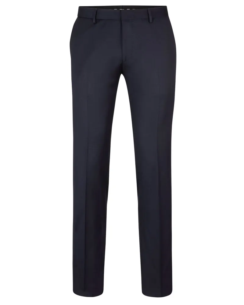 HUGO BOSS Anzughose aus Schurwolle, Extra Slim Fit in Marine