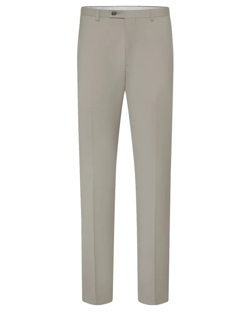 Digel Anzughose aus feiner Schurwolle mit Stretchanteil, Slim Fit in Beige