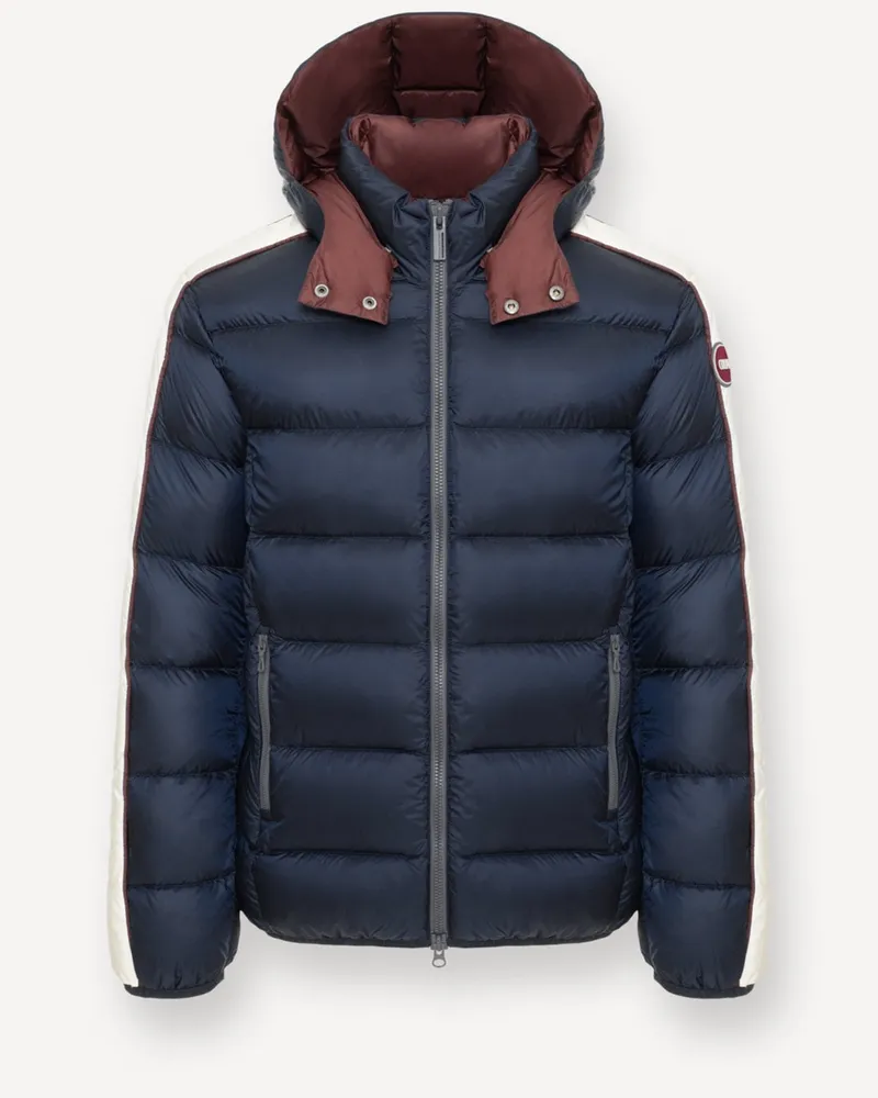 Colmar Leichtdaunenjacke mit Kapuze und Kontrastakzenten in Multicolor