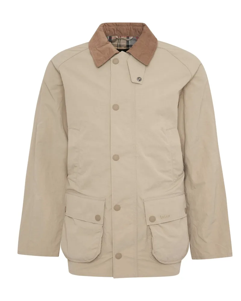 Barbour Leichte Jacke mit Cordkragen und Sturmriegel in Beige