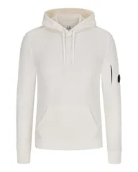 C.P. Company Leichter und flauschiger Baumwoll-Stretch-Hoodie Weiß