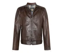 Lederjacke Outlaw mit Ellenbogen- und Schulter-Patches in