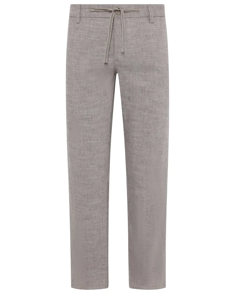 MAC Jeans Hose aus Leinenmischung in Braun