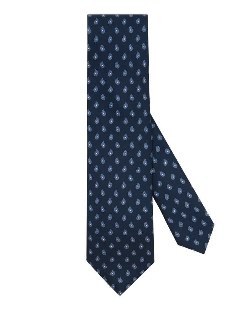 Gierre Milano Seidenkrawatte mit Paisley-Muster in Marine