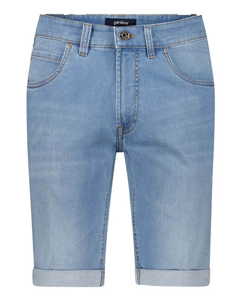 Atelier GARDEUR Elastische Denim-Bermudas mit Beinumschlag, Modern Fit in Blau