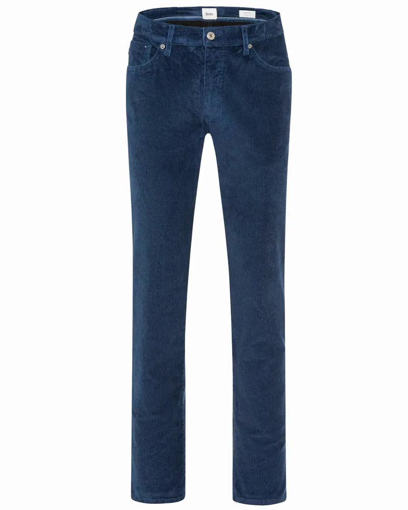Brax 5 Pocket Cordhose Cadiz, Straight Fit in Königsblau