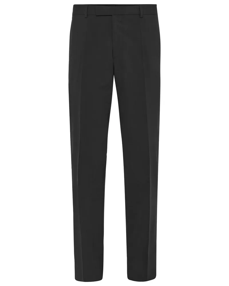 HUGO BOSS Leichte Anzughose mit Schurwollanteil, regular fit in Schwarz
