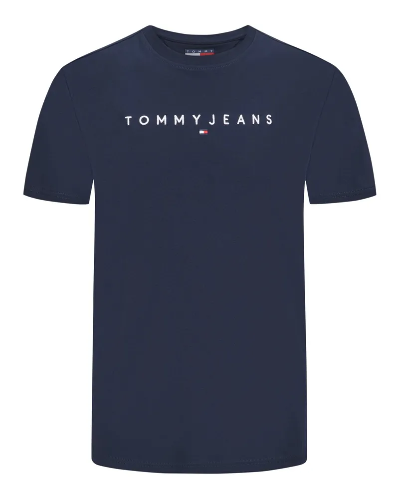 Tommy Hilfiger Jersey T-Shirt mit frontseitiger Logo-Stickerei in Marine