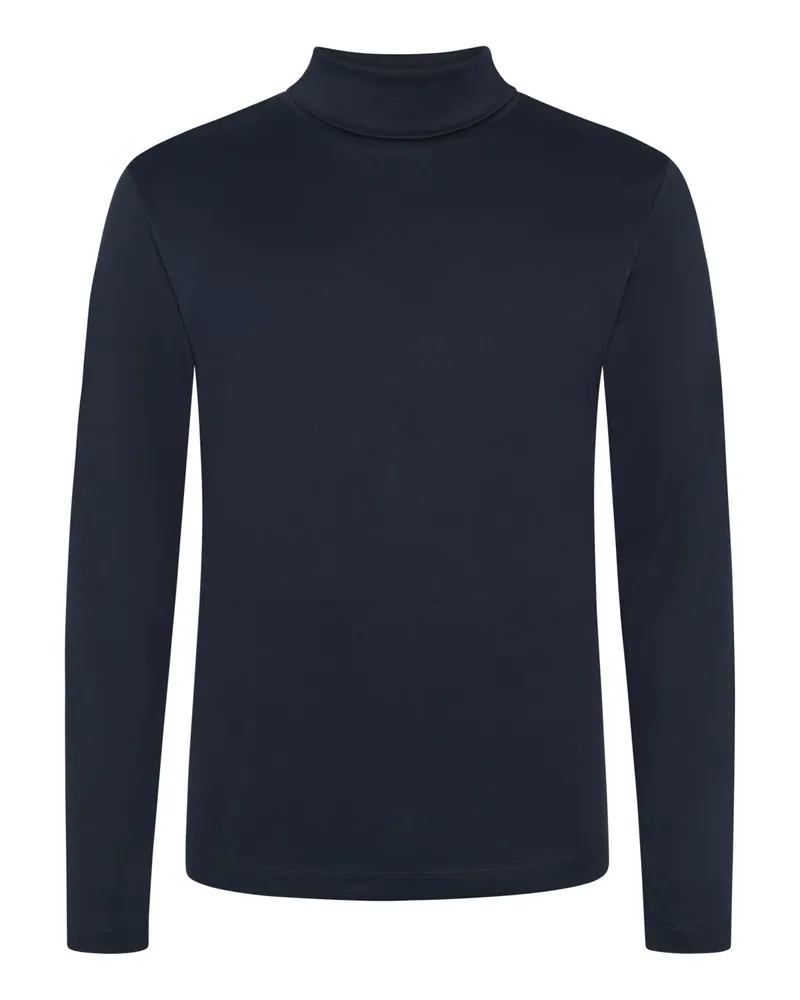 Stefan Brandt Leichtes Sweatshirt mit Rollkragen aus Pima-Baumwolle in Marine