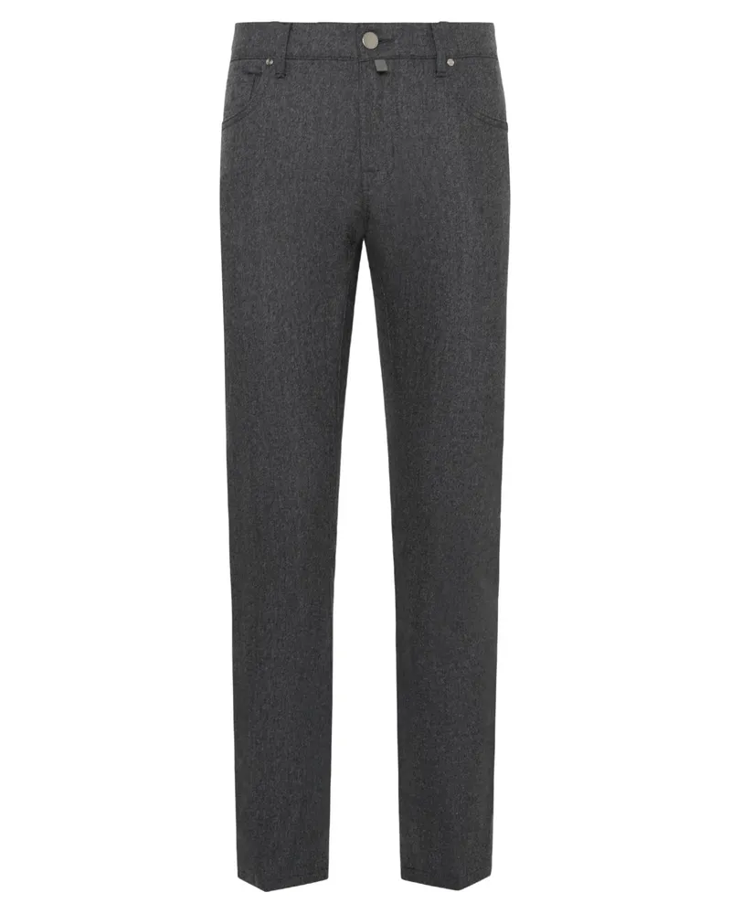 Jacob Cohën 5 Pocket-Flanellhose Bard, Slim Fit in Grau