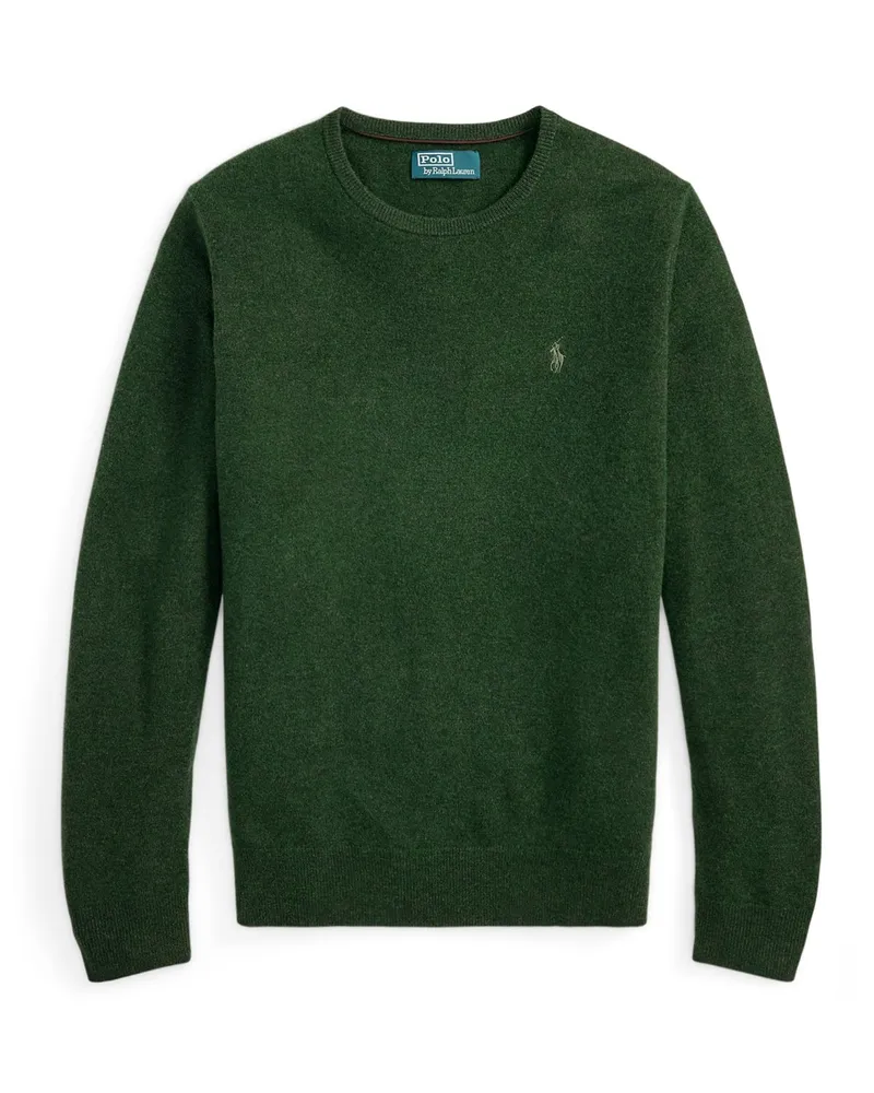 Ralph Lauren Softer Rundhalspullover aus Wolle mit Pony-Stickerei, Regular Fit in Tanne