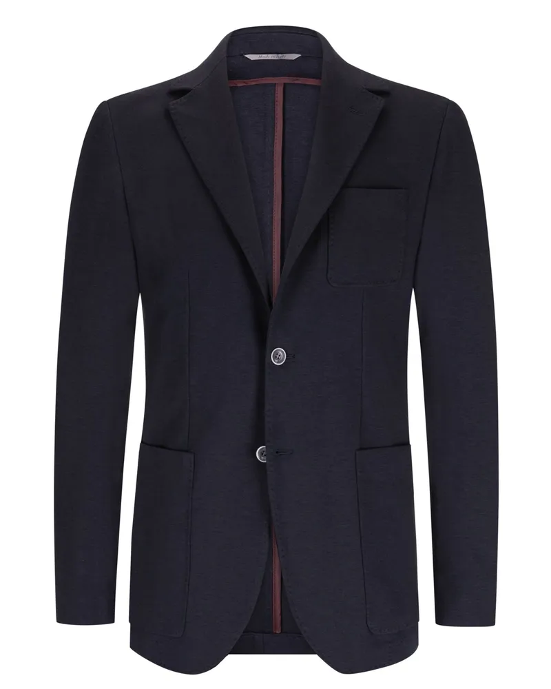 Canali Jersey-Sakko mit Stretchanteil in Marine