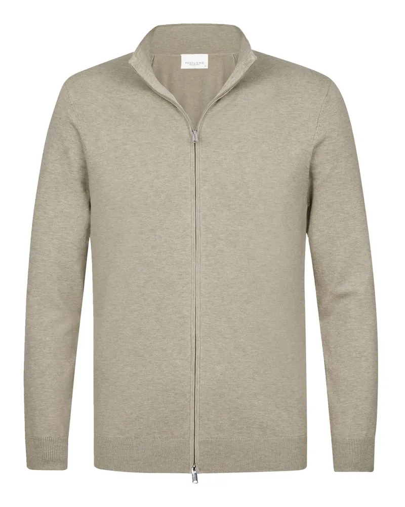 Profuomo Leichte Strickjacke mit Tencel™ und Seide in Beige
