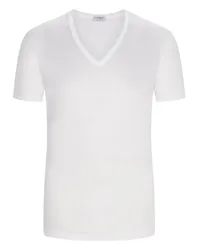 Zimmerli Hochwertiges Unterhemd, V-Ausschnitt, Royal Classic Weiß