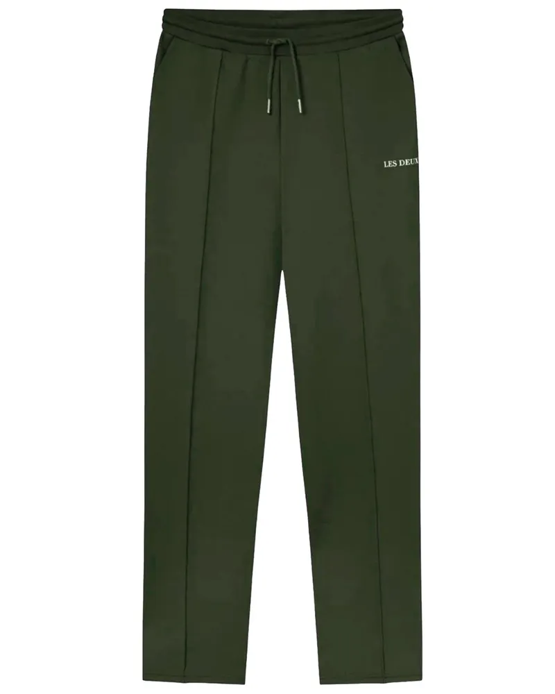 LES DEUX Stretch-Sweatpants mit elastischem Bund und Bundfalte, Regular in Oliv