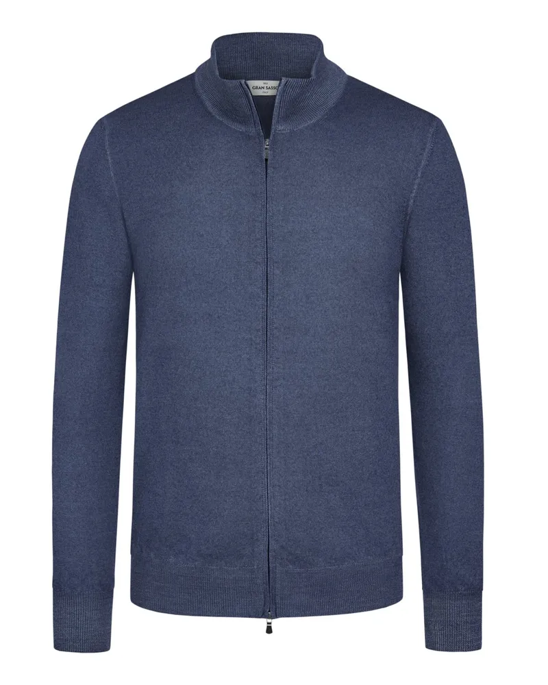 Gran Sasso Strickjacke aus Schurwolle in Hellblau