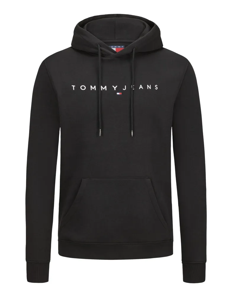 Tommy Hilfiger Hoodie mit weicher Innenseite und Logo-Stickerei in Schwarz