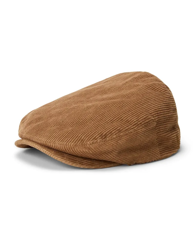 Ralph Lauren Schiebermütze aus softem Baumwollcord in Braun