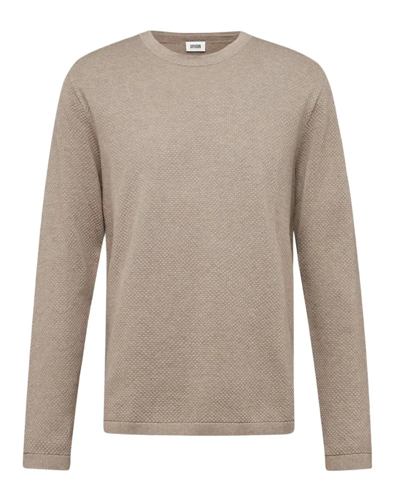 Drykorn Strick-Longsleeve aus Baumwolle mit O-Neck in Braun