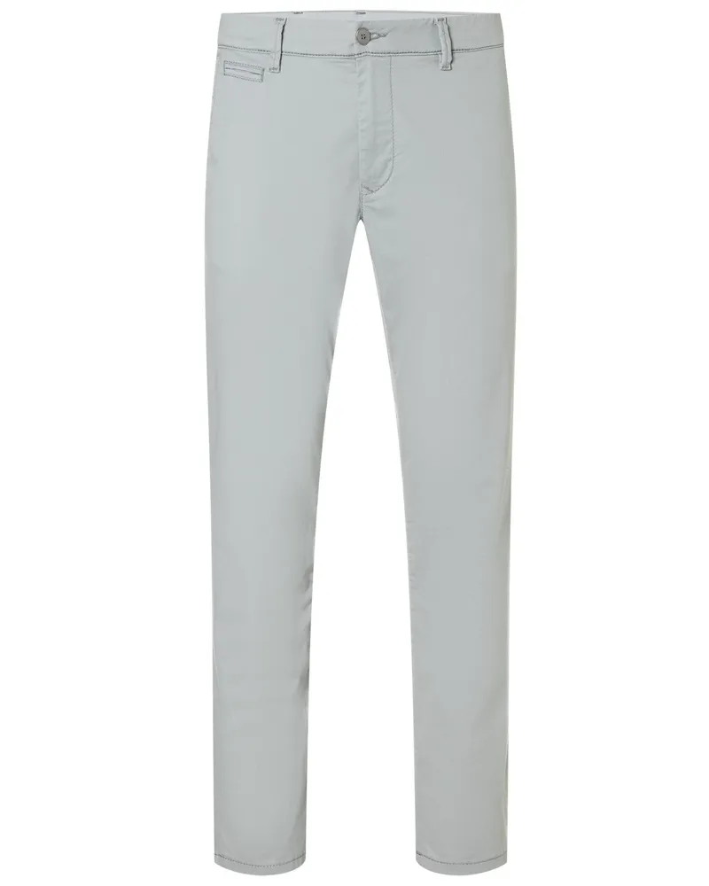 MAC Jeans Softe Chino Lennox mit dezenter Twill-Struktur, Regular in Grau