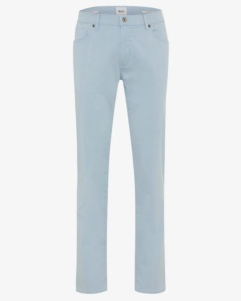 Brax 5-Pocket Hose Cadiz mit Stretch und feinem Muster, Straight Fit in Hellblau