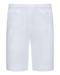 Lacoste Unifarbene Sweat-Bermudas Weiß