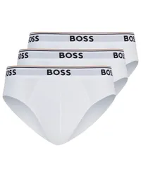 HUGO BOSS 3er Pack Slips mit Stretchanteil und Label-Bund Weiß